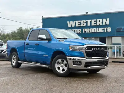 FOR SALE: 2025 RAM 1500 Bighorn V6 Quad Cab Location: Western Motor Products, 1910 Ave C North, Sask...