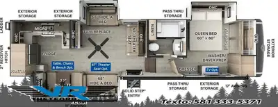 VR Thetford 2025 FOREST RIVER Flagstaff Classic FW 371RK Contactez nos conseillers par téléphone cou...