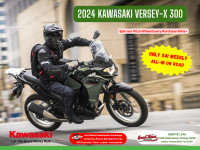 2024 KAWASAKI VERSYS X 300 - Only $41 Weekly