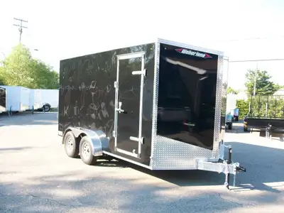 Remorque neuve struture galvanise 7' x 14' v-nose 2 essieux 3500lb.GLISSIERE HD 7' de haut interieur...