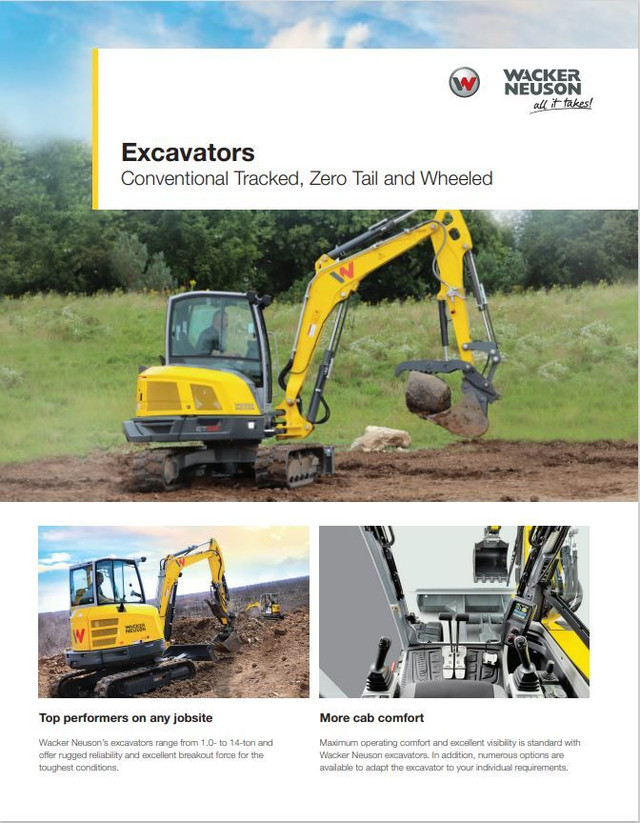 Wacker Neuson EZ17 Mini excavator (For Purchase or Rental) in Heavy Equipment in Mississauga / Peel Region - Image 3