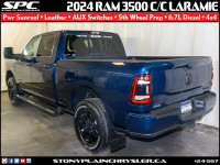 This 2024 Ram 3500 Crew Cab Laramie 4x4 pickup truck with sunroof, leather seats, backup camera, AUX... (image 3)