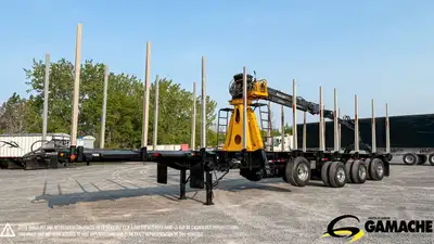 Trailer - # STOCK: R-34388 2016 BWS 51' LOG TRAILER REMORQUE À BILLOTS AVEC CHARGEUSE 2016 BWS 51' L...