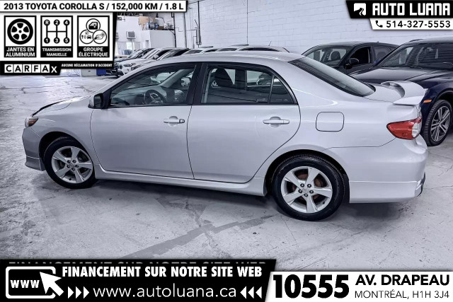 2013 TOYOTA Corolla S MAGS/BLUETOOTH/CRUISE/AIR CLIMATISE/ECRAN in Cars & Trucks in City of Montréal - Image 3