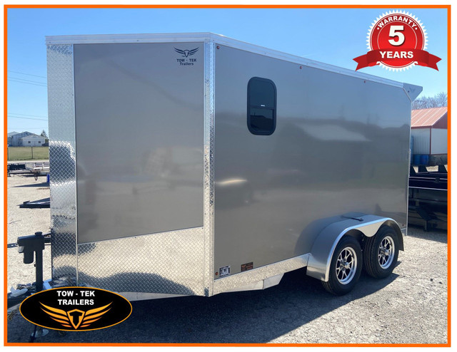 2025-Tow-Tek 7 x 16 Cargo trailer, black-out, Tuf-Tek Flooring in Cargo & Utility Trailers in Mississauga / Peel Region - Image 3