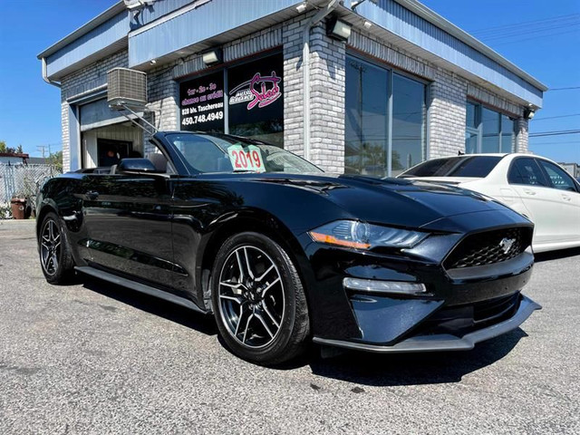 2019 Ford Mustang EcoBoost Convertible Clean Carfax Triple Black in Cars & Trucks in Longueuil / South Shore - Image 4