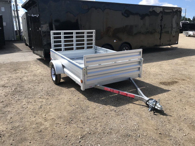 2022 5 X 7 GALVANIZED TRAILER - FRONT RETENTION GATE-REAR RAMP in Cargo & Utility Trailers in London - Image 3