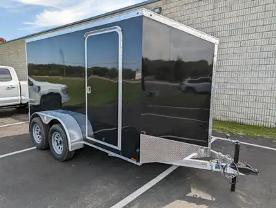 *** INCLUDES FREIGHT & PDI - Just Add Taxes <b>6 X 12 Aluminum V-Nose Tandem Axle Enclosed Cargo Tra...