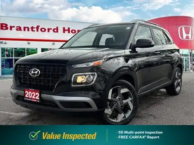 This 2022 Hyundai Venue Trend SUV boasts a sleek Space Black exterior and a practical, comfortable b...