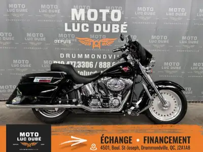 Harley-Davidson FLSTF Fat Boy 2008 130 832 KM MOTO CANADIENNE ALARME FAIRING VALISES RIGIDES AVEC EX...