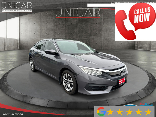 2017 Honda Civic Sedan Manual LX Backup Cam Bluetooth A/C Cruise in Cars & Trucks in Markham / York Region