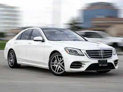 2019 Mercedes Benz S560 White Exterior on Beige Interior comes with Intelligent Drive Pkg, Navigatio...