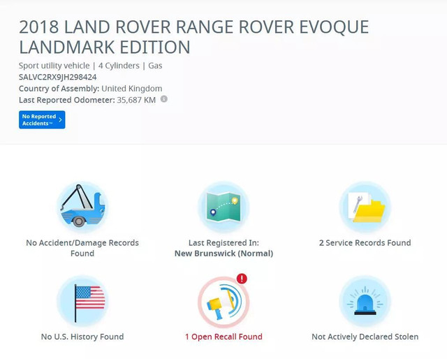 2018 LAND ROVER Range Rover Evoque Landmark Edition in Cars & Trucks in City of Montréal - Image 3