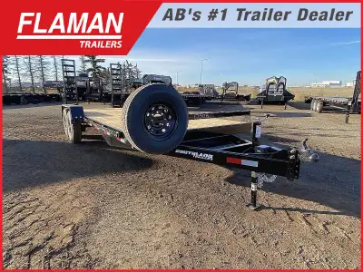 2026 SOUTHLAND 20' LOWBOY FLAT DECK TRAILER (2) 7000lb Lippert Spring Axles Suspension: Multi-leaf S...