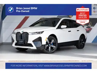 2024 BMW iX xDrive50 AWD Single-Speed Automatic Electric Motor EXTERIOR MINERAL WHITE METALLIC INTER...