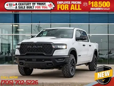 ENGINE: 3.0L I6 HURRICANE SO TWIN TURBO ESS (STD),MONOTONE PAINT,BRIGHT WHITE,REBEL LEVEL 2 EQUIPMEN...