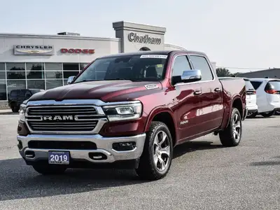 2019 Ram 1500 4D Crew Cab Laramie Delmonico Red Pearlcoat 12 Touchscreen, 20 x 9 Polished Aluminum W...