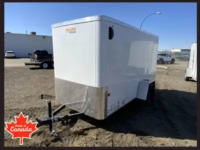 2025 Rainbow White Flat Nose Prairie Road 5x10 Cargo 10 ft side wall Flat nose 2990# GVWR Curb weigh...
