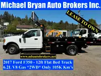 2017 FORD F350 - 12FT FLAT BED TRUCK *6.2L V8 GAS* ONLY 105K