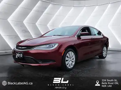 This 2015 Chrysler 200 LX stands out with incredibly low mileage, just 18,000 km. One owner, dealer-...