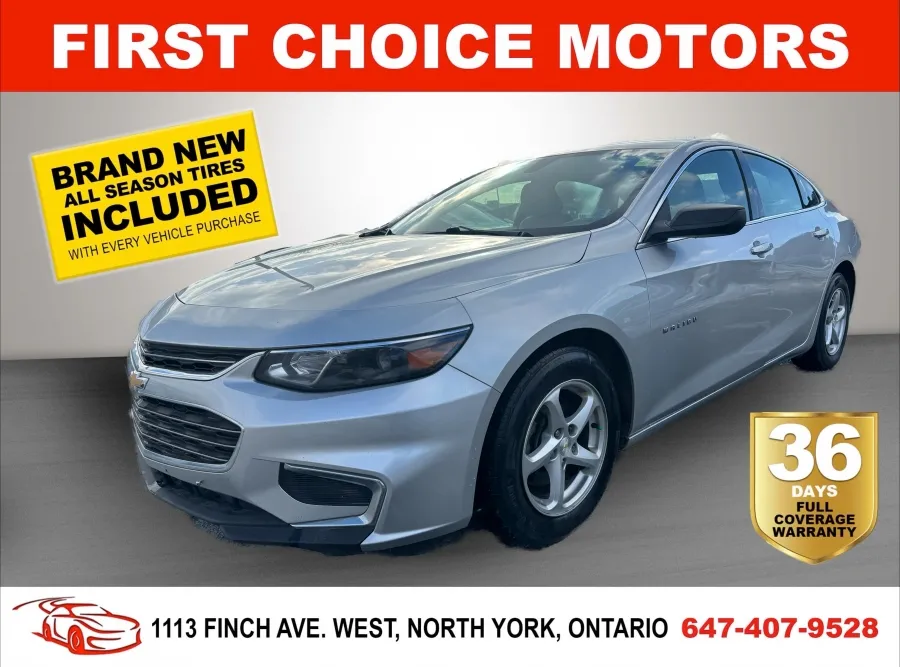 2016 CHEVROLET MALIBU LS ~AUTOMATIC, FULLY CERTIFIED WITH WARRAN