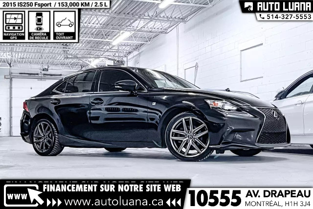 2015 LEXUS IS 250 Fsport AWD/NAVI/ACC CRUISE/CAM/INTERIEUR ROUGE in Cars & Trucks in City of Montréal