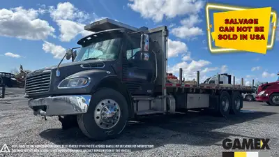 Heavy truck / Camion lourd - # STOCK: GX-30994 2020 FREIGHTLINER M2 106 CAMION PLATEFORME ACCIDENTÉ,...