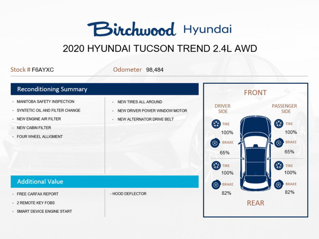 2020 Hyundai Tucson Preferred Trend Pkg | New Tires in Cars & Trucks in Winnipeg - Image 2