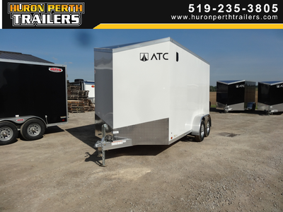HURON PERTH TRAILERS BLOW OUT SALE!!!! 2023 ATC Raven 7x14+2 Enclosed Aluminum Trailer Polar White E...