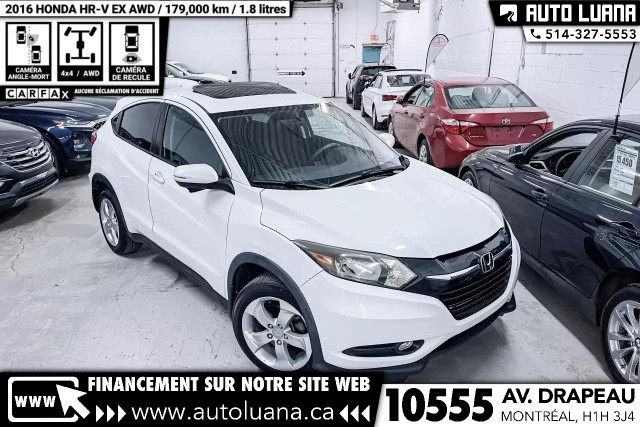 2016 HONDA HR-V EX AWD/TOIT/CAMERA ANGLE MORT/PUSH START/MAGS in Cars & Trucks in City of Montréal - Image 2