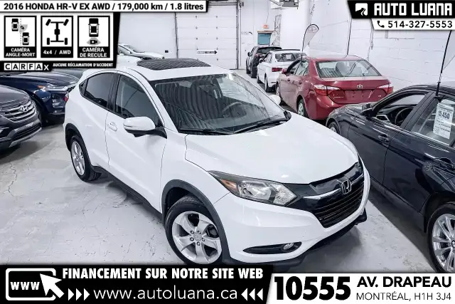 2016 HONDA HR-V EX AWD/TOIT/CAMERA ANGLE MORT/PUSH START/MAGS in Cars & Trucks in City of Montréal - Image 3