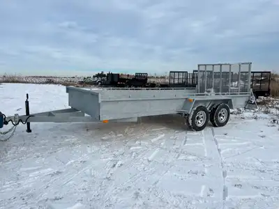 Galvanized landscape utility trailer 3.5 ton 16' $4999 18' $5499 Tandem 3500 lb. (1590 kg.) Electric...