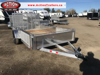  ALUMINUM UTILITY TRAILER 80″ X 12′ WITH SIDE LOADING RAMPS