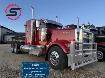 JUST LANDED!! 2 x 2025 Kenworth W900L Cummins X15 Performance 565HP 18 speed 2050 Torque 46 rears 39...