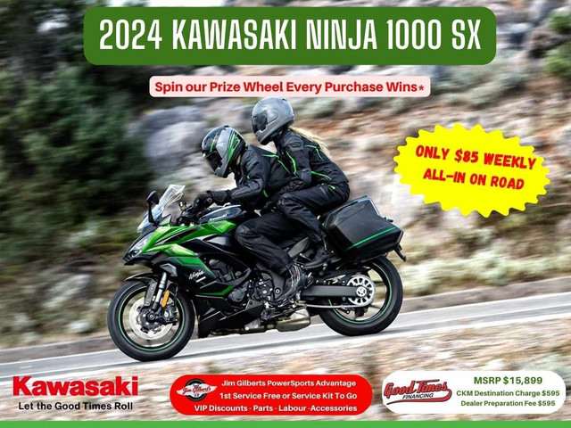 2024 KAWASAKI NINJA 1000 SX - Only $85 Weekly in Sport Bikes in Fredericton