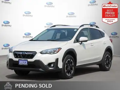 New Price! Odometer is 23190 kilometers below market average! White 2023 Subaru Crosstrek Touring AW...