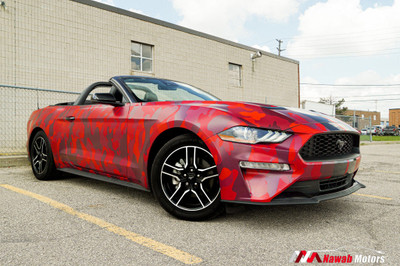 2021 Ford Mustang ECOBOOST FASTBACK|RED CAMOUFLAGE WRAP|LEATHER 