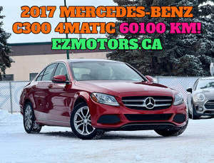 2017 Mercedes-Benz C-Class C300 4MATIC/ONE OWNER/60100 KM! CERTIFIED!