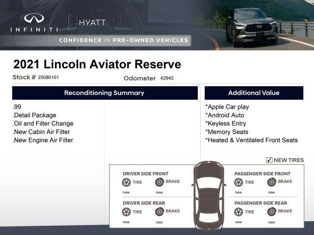 2021 Lincoln Aviator Reserve |Apple Carplay | AWD |Keyless in Cars & Trucks in Calgary - Image 2