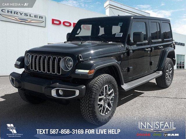 2025 Jeep Wrangler Sahara LEATHER, TECHNOLOGY GROUP, SAFETY G... in Cars & Trucks in Red Deer