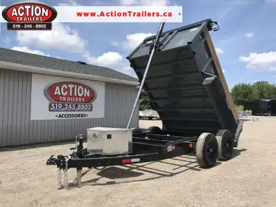 ACTION SERIES 6' X 10' DUMP TRAILER WITH 5 TON GVWR, WOOD EXTENSIONS AND TARP KIT! Handcrafted with...