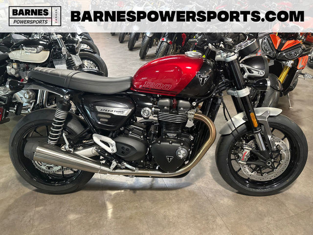 2024 Triumph Speed Twin 1200 Carnival Red/Storm Grey in Street, Cruisers & Choppers in Calgary