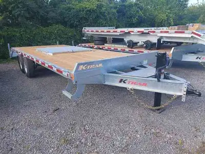 SALE PRICED ORIGINAL MSRP $15185.00 2024 KTRAIL 14,000lb 23ft deckover, 20ft deck plus 3 ft beaverta...