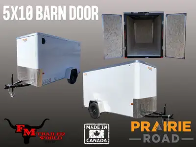 5'x10' Rainbow Prairie Road Cargo Trailer Barn Door Single 3500# Axle - Cash price No Dealer Fees -...
