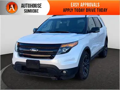 2015 FORD EXPLORER SPORT 4WD WITH 141708KMS. NAVIGATION, PANORAMIC SUNROOF, HEATED LEATHER SEATS, HE...