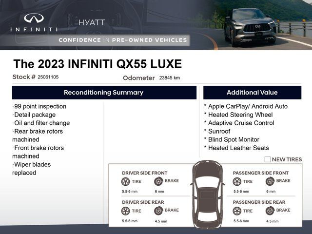 2023 INFINITI QX55 LUXE - Apple CarPlay | Heated Steering in Cars & Trucks in Calgary - Image 2
