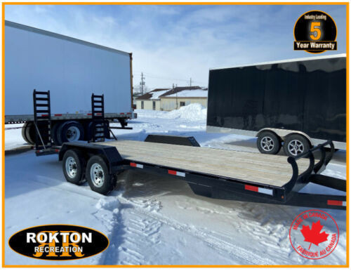2024 - 7x20 Equipment trailer,flat bed car trailer HD Ramps in Cargo & Utility Trailers in Mississauga / Peel Region - Image 3