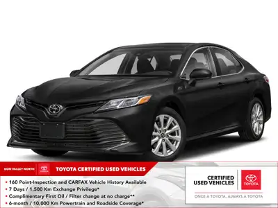 One Owner verified, Accident Free, Don Valley North Toyota Original, Bought and Serviced Here, Trade...