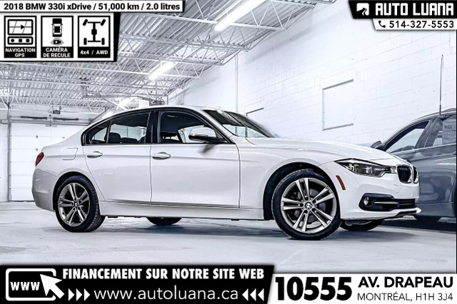 2018 BMW 3-Series 330i xDrive NAVI/CUIR/MAGS/CAMERA/51,000km in Cars & Trucks in City of Montréal