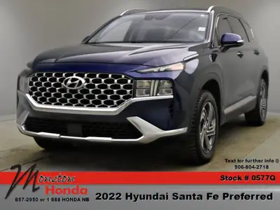 Recent Arrival! 2022 Hyundai Santa Fe Preferred Stormy Sea AWD 8-Speed Automatic with SHIFTRONIC 2.5...